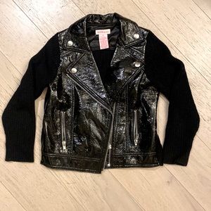 Design history faux leather biker shacket 6